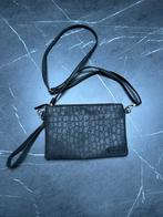 Elegant zwart schoudertasje, Zwart, Zo goed als nieuw, Leer, Ophalen