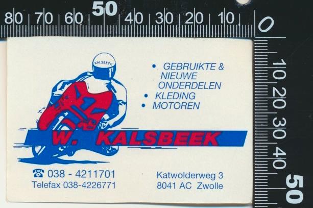Sticker: Kalsbeek Motoren - Zwolle, Verzamelen, Stickers, Zo goed als nieuw, Auto of Motor, Ophalen of Verzenden