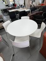 Design eetset tulip tafel + 4 stoelen (Saarinen/Arper stijl), Ophalen, Zo goed als nieuw