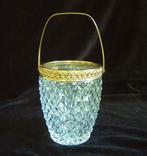 Kristallen ijsblokjes emmer met vergulde rand, Ophalen of Verzenden