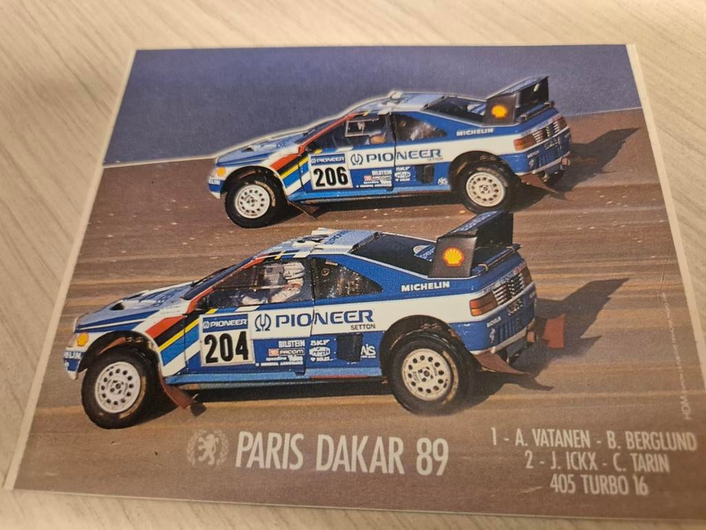 1989 ongebruikt Peugeot 405 Turbo 16 Parijs Dakar porto 2,75, Boeken, Ophalen of Verzenden, Nieuw, Peugeot
