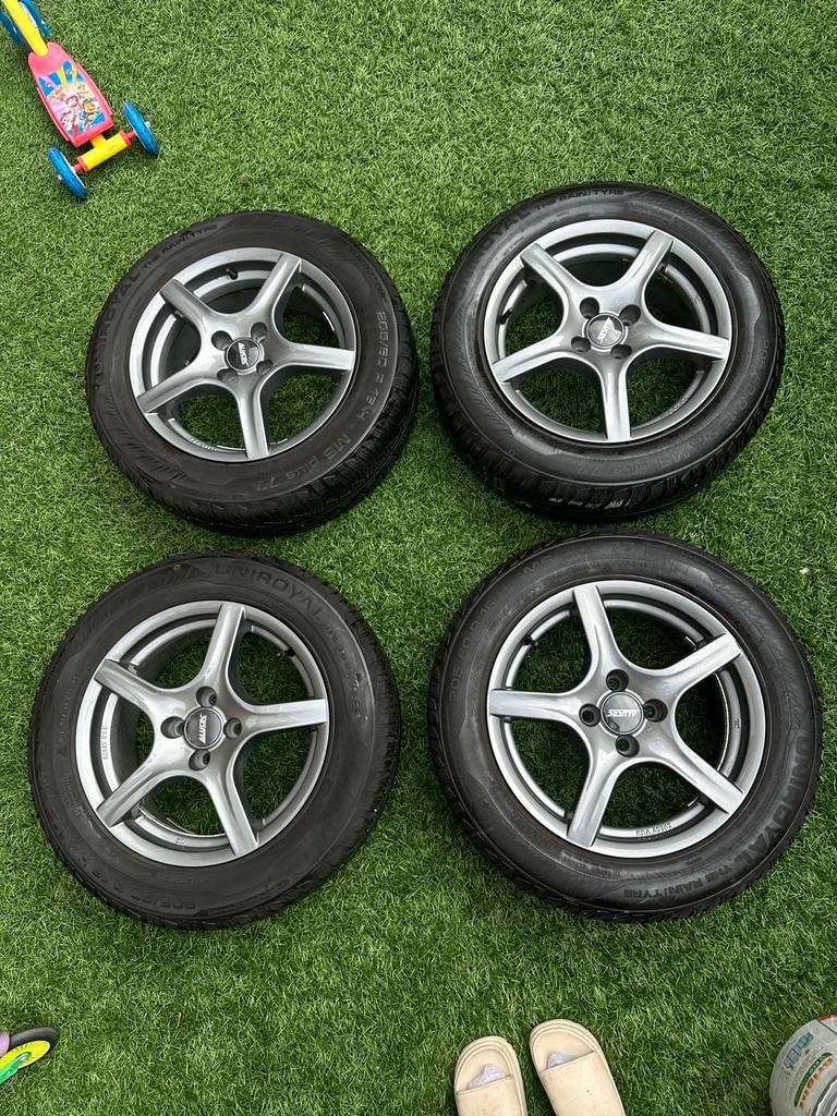 4x100 R16 ET35 Velgen met Uniroyal All Season Banden, Auto-onderdelen, Banden en Velgen, Ophalen, Gebruikt, 16 inch, Banden en Velgen