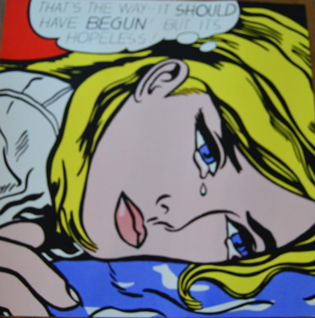 Roy Lichtenstein. 91  x  91  cm., Antiek en Kunst, Kunst | Litho's en Zeefdrukken, Ophalen