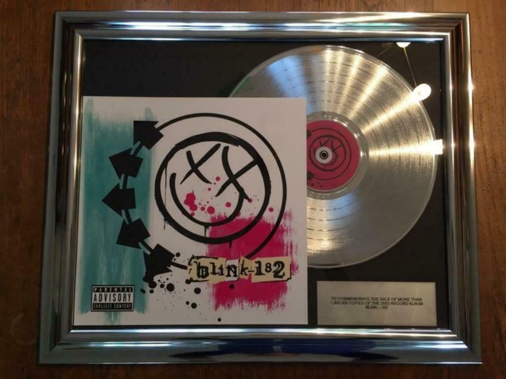 Blink 182 Platinum 12" Award, Ophalen of Verzenden, Gebruikt, Poster, Artwork of Schilderij