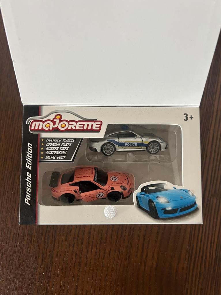 Majorette Premium 2-Pack: Porsche 911 Pink Pig & Polizei!, Ophalen of Verzenden, Nieuw, Auto