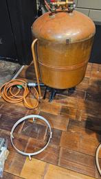 Koperen bier brouwketel met hevelfilter, Ophalen, Gebruikt