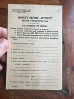WO2 Amerikaans Driver's accident report Jeep KTR GMC dodge, Verzamelen, Militaria | Tweede Wereldoorlog, Ophalen of Verzenden
