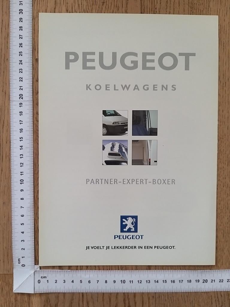 Peugeot Partner, Expert + Boxer koelwagens folder 1999, Ophalen of Verzenden, Gelezen, Peugeot