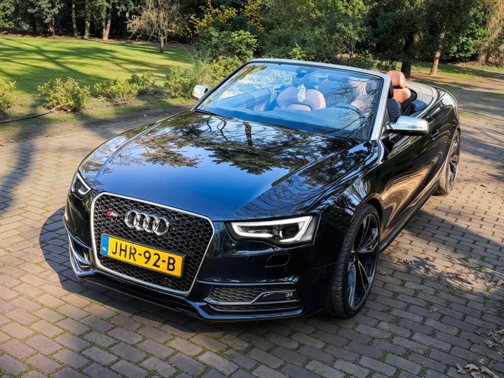 Audi S5 Cabrio 3.0 TFSI quattro | 2012 | Zwart | Vol opties, Auto's, Audi, Automaat, 2995 cc, Cabriolet, 4 stoelen
