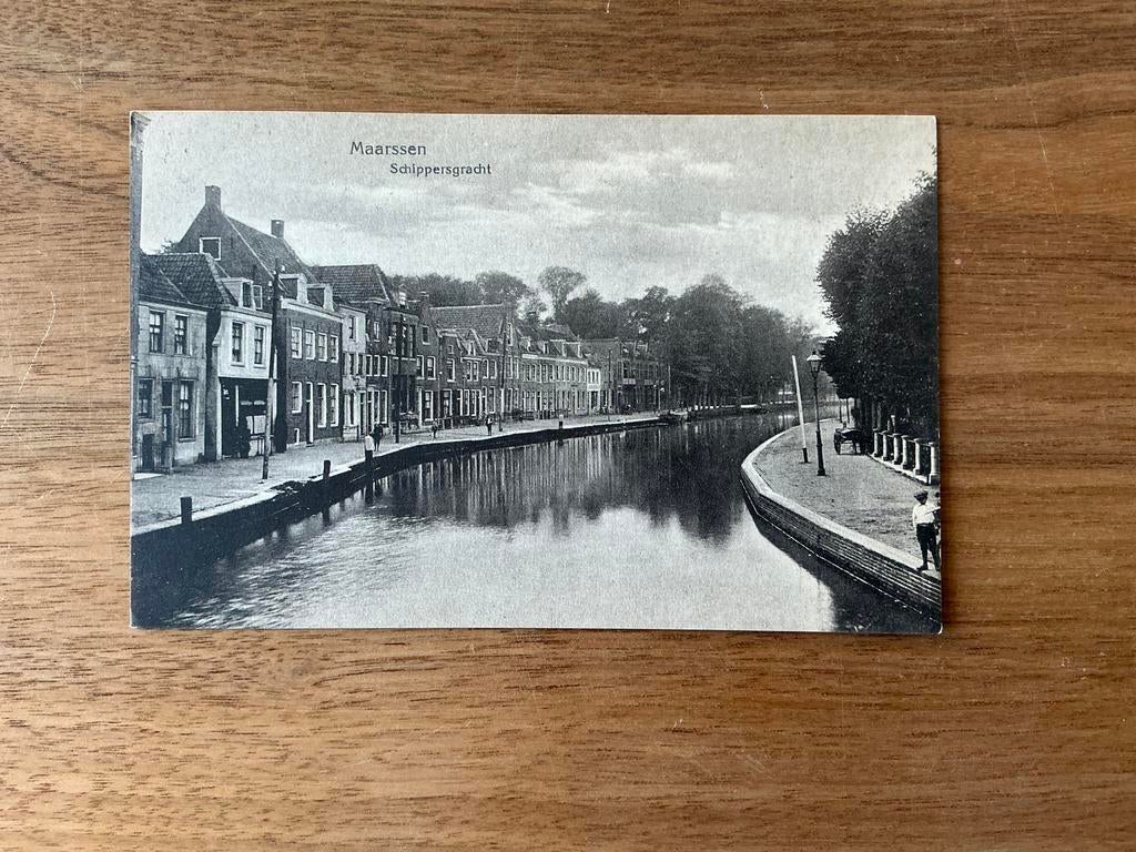 Oude ansichtkaart - Maarssen - Schippersgracht, Verzamelen, Ansichtkaarten | Nederland, Ophalen of Verzenden, Ongelopen, Utrecht