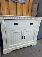 Witte kast met lade en legplaatsen (of Comode), 100 tot 150 cm, Ophalen of Verzenden, Zo goed als nieuw, Overige houtsoorten