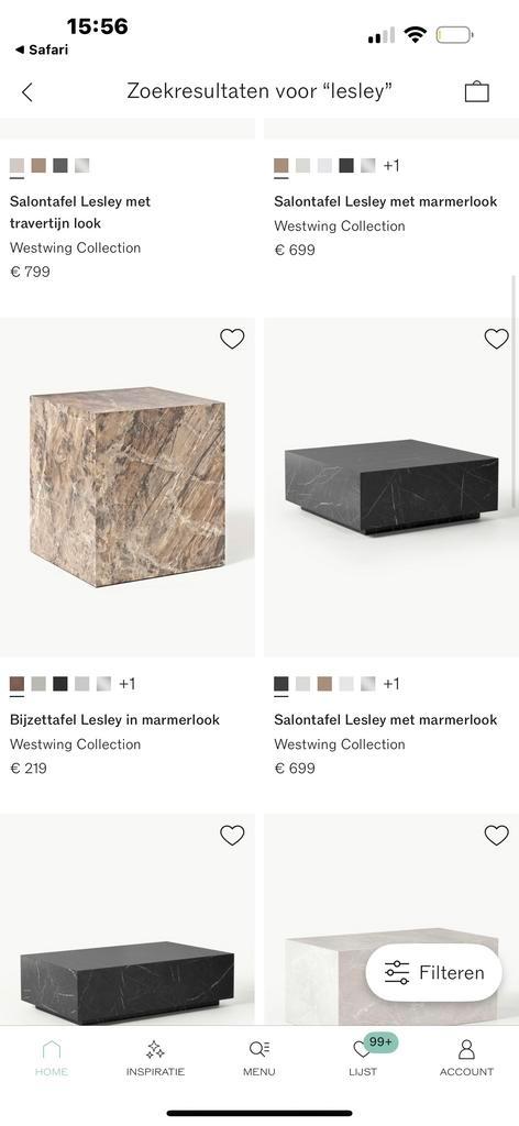 Salontafel Lesley van Westwing - Zo goed als nieuw, Huis en Inrichting, Tafels | Salontafels, Zo goed als nieuw, Minder dan 50 cm