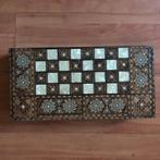 Backgammon / schaakspel / dammen handgemaakt, Een of twee spelers, Ophalen of Verzenden, Zo goed als nieuw, Reisspel