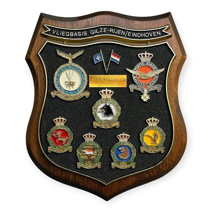 Wapenschild Vlb Gilze Rijen / Eindhoven, Verzamelen, Militaria | Algemeen, Landmacht, Embleem of Badge, Nederland, Ophalen of Verzenden