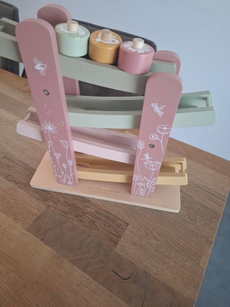 Little Dutch Houten Rollenbaan - Roze/Mint, Ophalen, Zo goed als nieuw