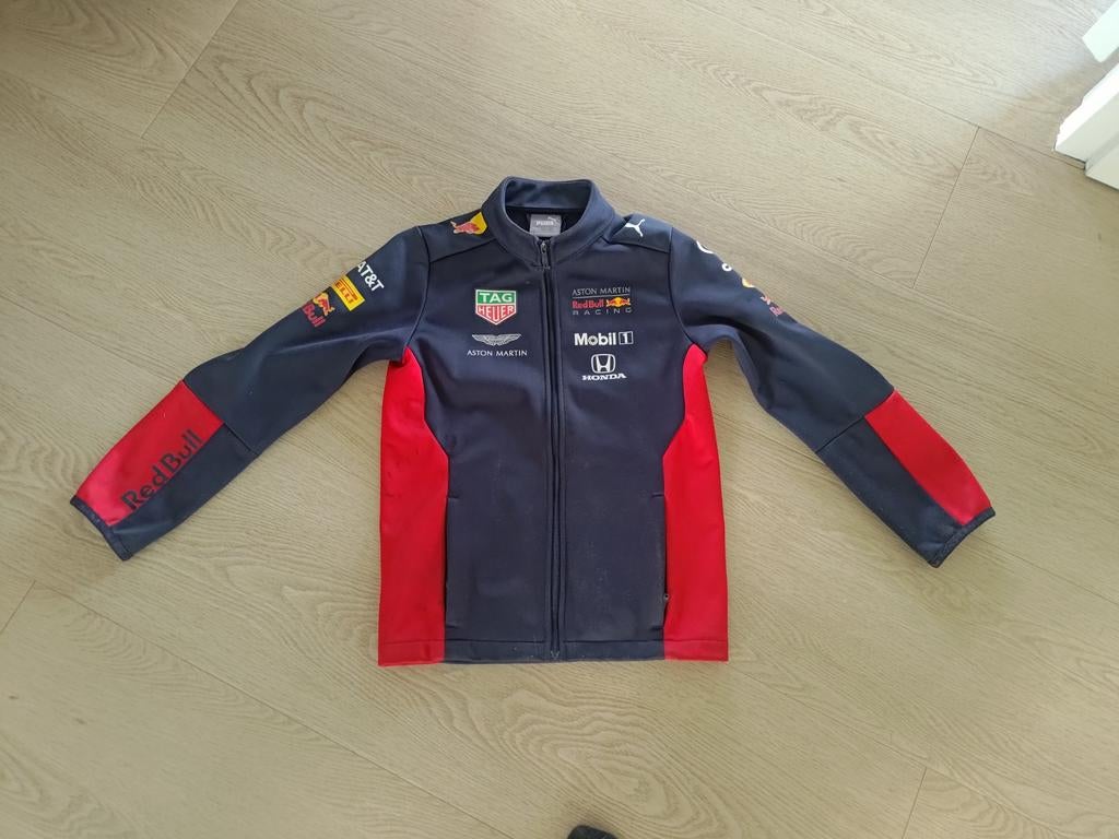 Red Bull Racing softshell jas maat 128, Kinderen en Baby's, Kinderkleding | Maat 140, Ophalen of Verzenden, Gebruikt