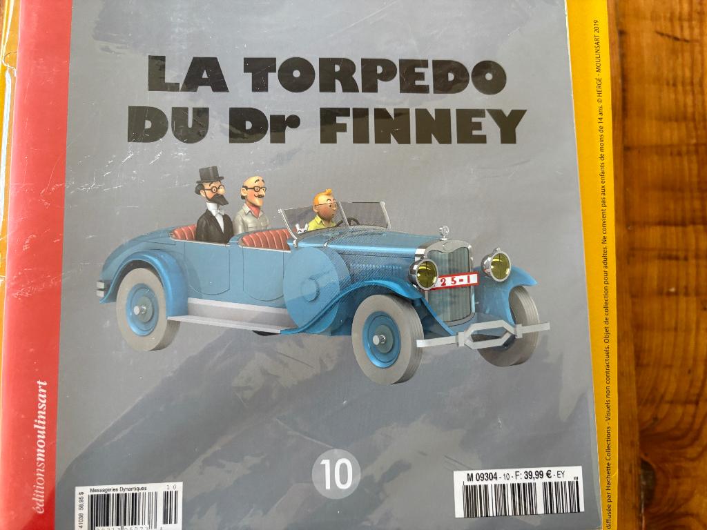 Kuifje. Tintin. Auto 1/24 De Torpedo van Dr. Finney., Verzamelen, Ophalen of Verzenden, Kuifje, Nieuw, Beeldje of Figuurtje