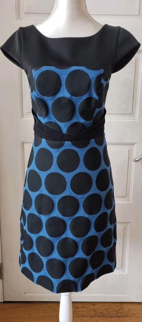 Leuke blauw / zwarte jurk met Polka dots maat 34 / 36 Steps, Kleding | Dames, Jurken, Blauw, Ophalen of Verzenden, Zo goed als nieuw