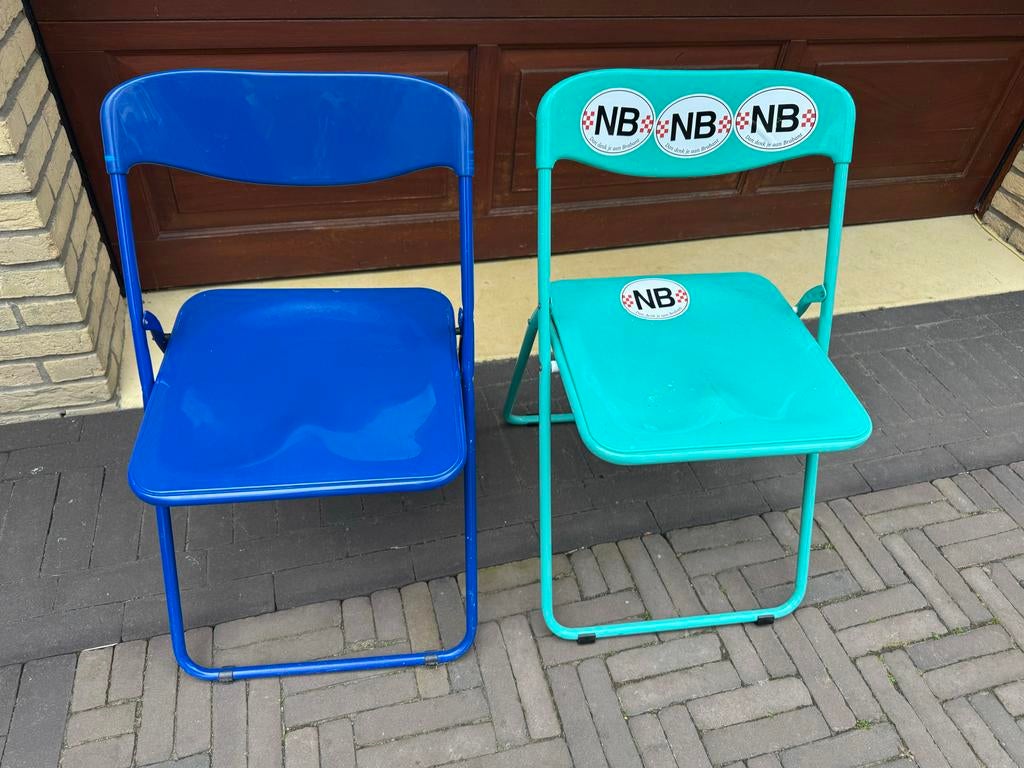 Aangeboden: 2 x klapstoel, Ophalen of Verzenden, Gebruikt, Twee