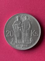Slowakije 20 Korun 1941 Unc 0,500 zilver 15.00 grams, Ophalen of Verzenden, Overige landen, Zilver