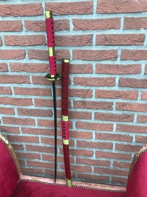 mooi rood samoerai zwaard/ katana, Verzamelen, Militaria | Algemeen, Ophalen of Verzenden, Overige soorten, Azië, Zwaard of Sabel
