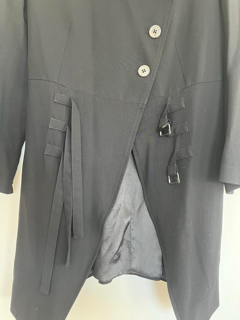 Ann Demeulemeester Zwarte Jas Maat 40, Ophalen of Verzenden, Zo goed als nieuw, Maat 38/40 (M), Zwart