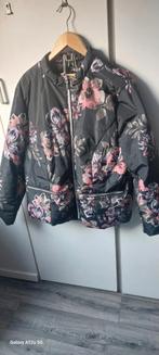 Gewatteerd jasje met bloemenprint, Zwart, Maat 46/48 (XL) of groter, Ophalen of Verzenden, Zo goed als nieuw