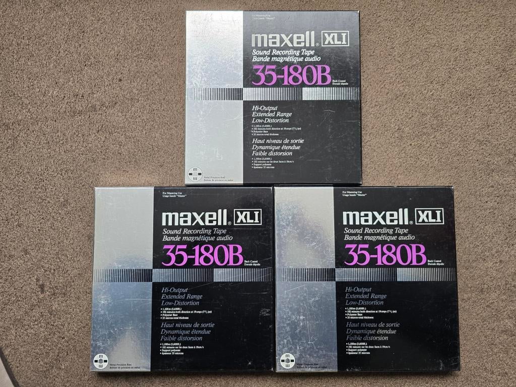 Maxell banden van 26 cm, Audio, Tv en Foto, Bandrecorders, Ophalen of Verzenden
