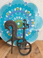 Beeldje paard en wagen Etruskische stijl, Ophalen of Verzenden, Gebruikt, Overige typen