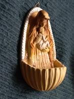 Vintage wijwaterbakje, Verzamelen, Ophalen of Verzenden, Gebruikt, Beeld(je), Christendom | Katholiek