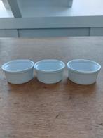 3 mini ovenschaaltjes Hoogte 4cm, diameter 8,5cm, Ophalen of Verzenden, Zo goed als nieuw, Overige typen