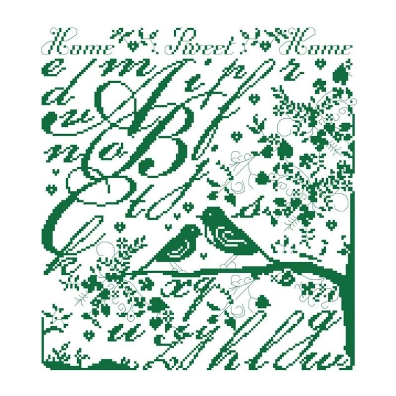 Borduurpakket Home Sweet Home - Nieuw 33 x 36 cm 14CT Aida, Ophalen of Verzenden, Nieuw, Handborduren, Borduurpakket