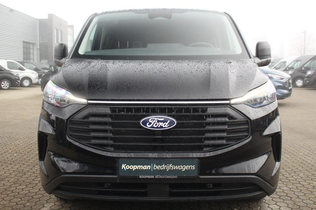 Ford Transit Custom 320 2.0TDCI 136pk L2H1 Trend DC | 6-Zits, Auto's, Voorwielaandrijving, 136 pk, 2500 kg, Zwart