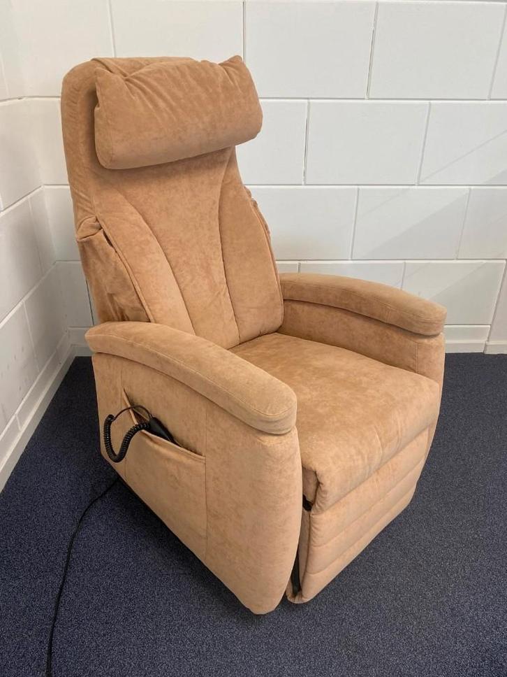 Fitform sta op relax stoel zand stof - 260327, Huis en Inrichting, Stoelen, Zo goed als nieuw, Eén, Stof, Overige kleuren, Verzenden