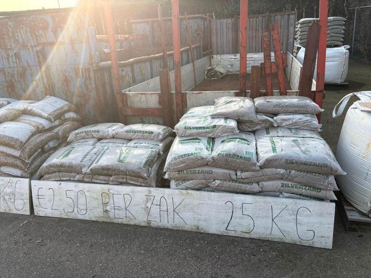 OUTLET ZAND EN GRIND ZAKKEN, Tuin en Terras, Grind, Keien en Split, Nieuw, Wit, Ophalen