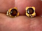 Gouden oorbellen met granaat, 333/8 CT, Franz Breuning, Sieraden, Tassen en Uiterlijk, Oorbellen, Verzenden, Zo goed als nieuw