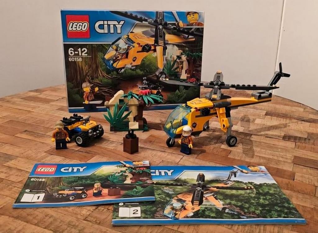 Lego City set 60158, de Jungle Vrachthelikopter, Ophalen of Verzenden, Zo goed als nieuw