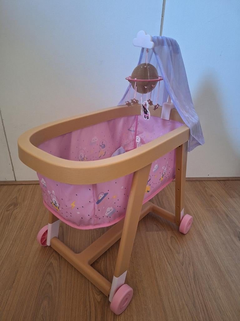 Verrijdbare wieg baby born, Kinderen en Baby's, Speelgoed | Poppen, Ophalen, Zo goed als nieuw, Babypop