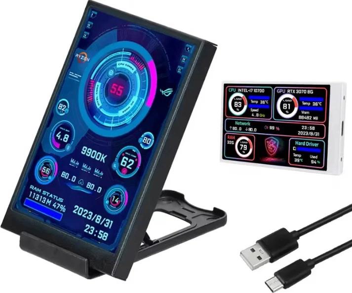 Pc Health Monitor | Turning OC Smart Screen | 3,5 Inch IPS, Retro-gameworld.nl, Nieuw, Ophalen of Verzenden, Retro-gameworld.nl