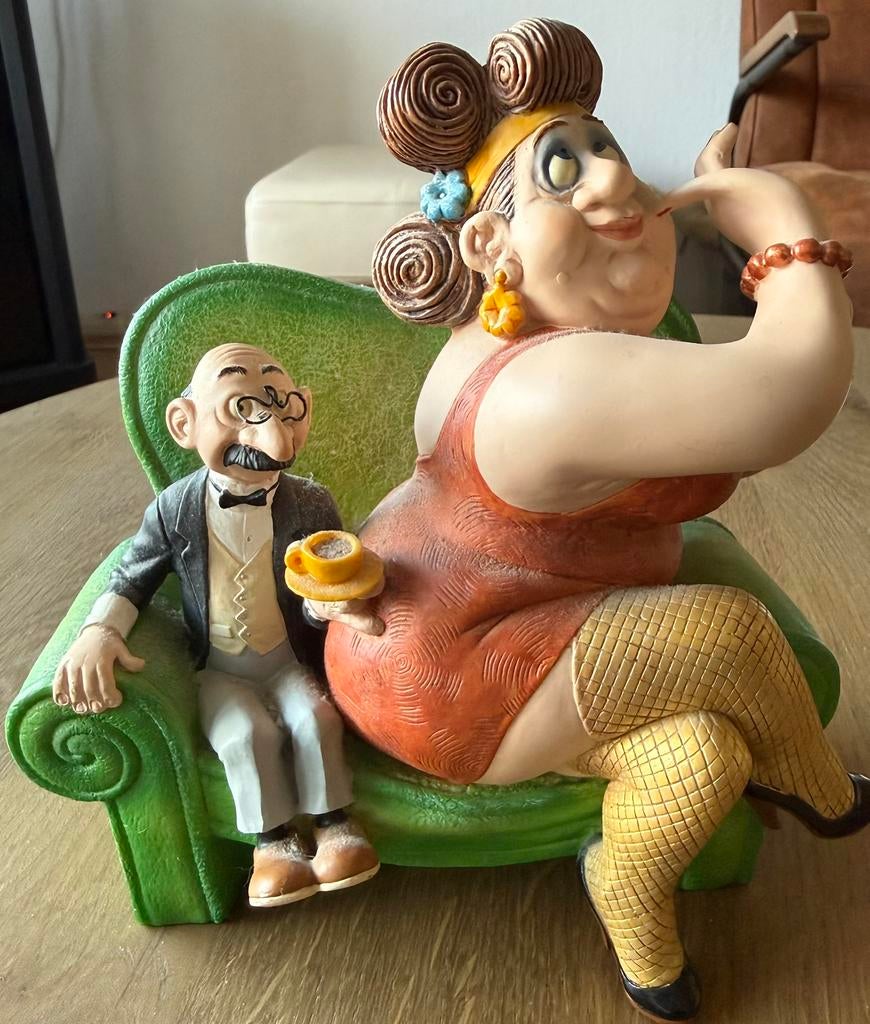 Beeldje van Albert Dubout Verleidings Spel., Ophalen, Zo goed als nieuw, Mens