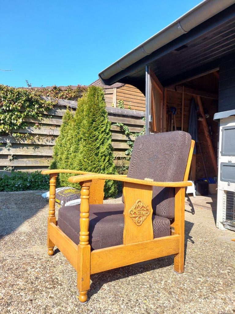 Antieke rookstoel, Antiek en Kunst, Antiek | Meubels | Stoelen en Banken, Ophalen