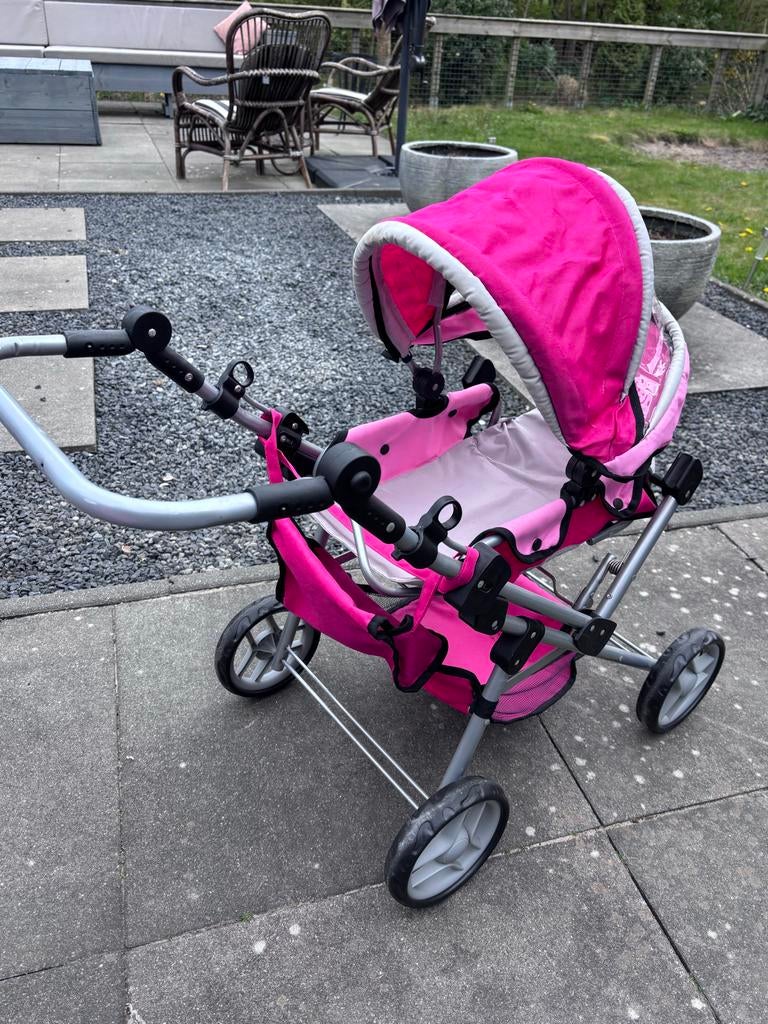 Roze poppenwagen voor urenlang speelplezier, Ophalen, Gebruikt, Babypop