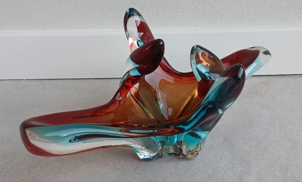 Bijzondere Murano schaal glas e.a., Antiek en Kunst, Antiek | Glas en Kristal, Ophalen of Verzenden