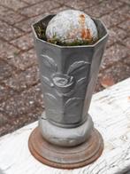 Metalen tuinvaas, Tuin en Terras, Tuinvazen, Ophalen of Verzenden, Gebruikt