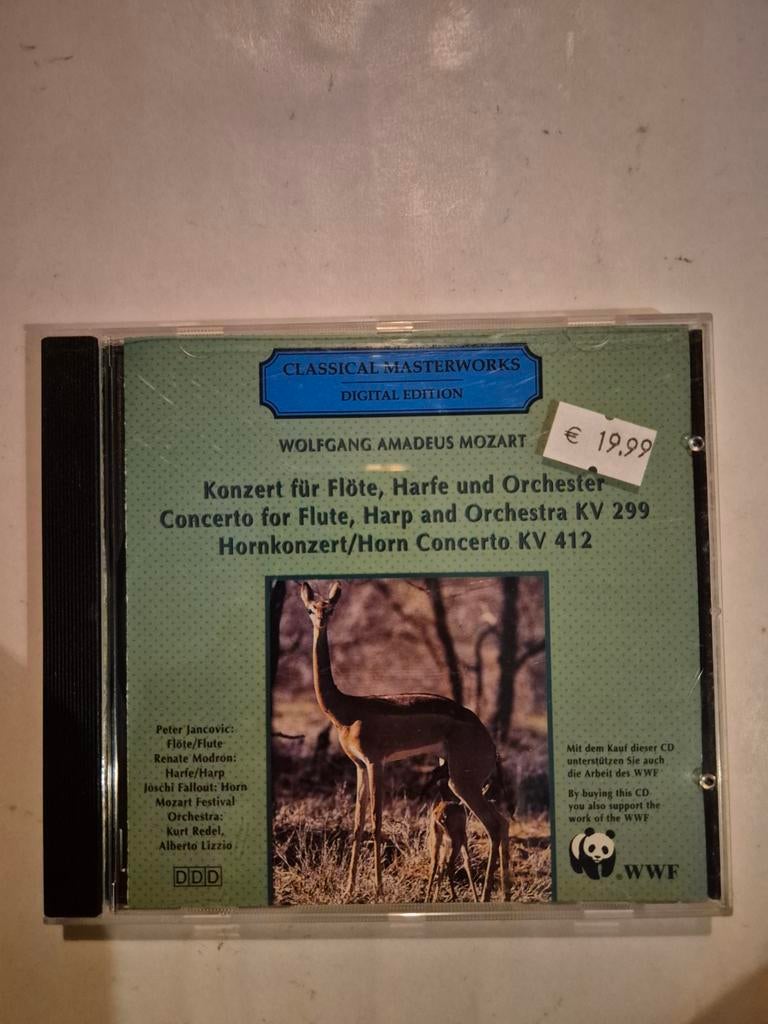 Mozart - Konzert für flöte, harfe und orchester. Cd. 1991, Cd's en Dvd's, Ophalen of Verzenden, Modernisme tot heden, Gebruikt