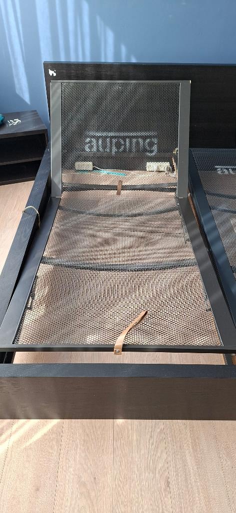 Verstelbare AUPING Spiraal Bedbodems (200x90), Ophalen, Gebruikt, 90 cm, Eenpersoons