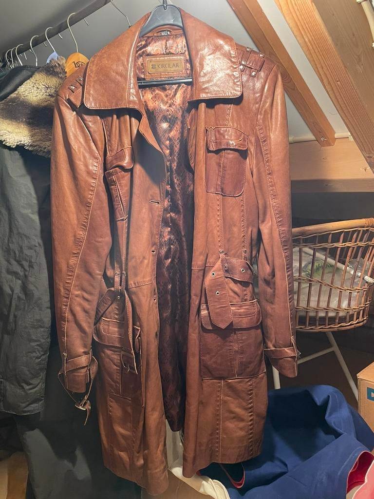 Echte lederen dames jas 42-44maat, nooit gedragen!!, Ophalen, Zo goed als nieuw, Overige maten, Bruin