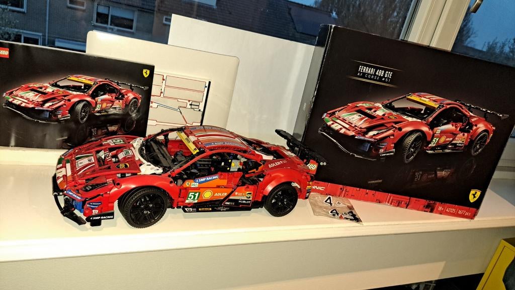 LEGO Technic Ferrari 488 GTE #51, Ophalen of Verzenden, Zo goed als nieuw, Complete set, Lego
