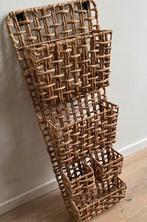 Rotan 5-vaks muurorganizer, Ophalen, Zo goed als nieuw, Rechthoekig, Riet