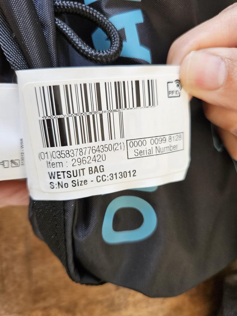 Decathlon Olaian Wetsuit Tas Zwart, Watersport en Boten, Golfsurfen, Ophalen of Verzenden, Zo goed als nieuw, Overige typen, Met draagtas